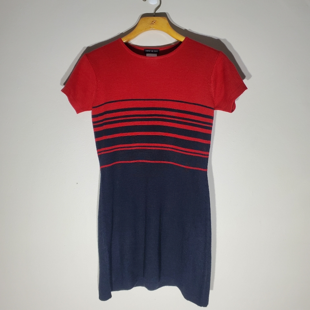 Red and Navy Dress